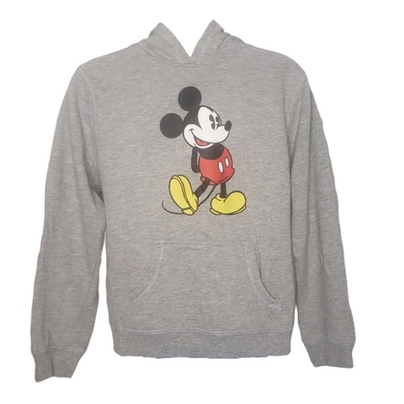DISNEY MICKEY MOUSE GRAY HOODIE SWEATSHIRT KID'S SIZE XL